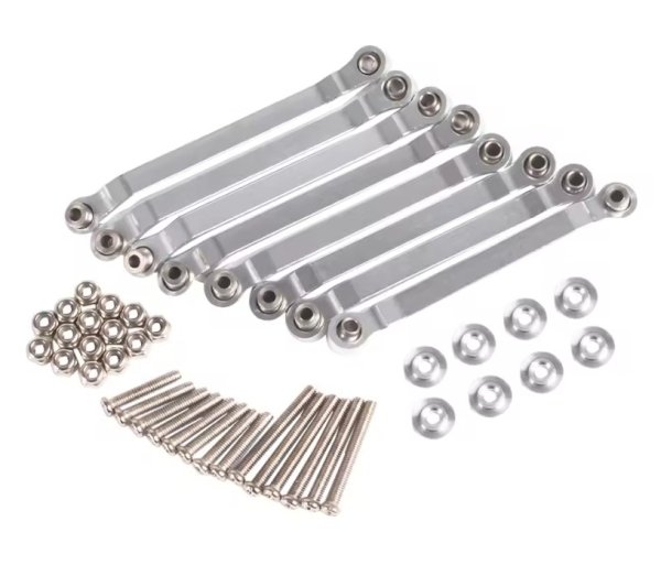 画像1: メタルアーム固定リンクセット(シルバー) (1)