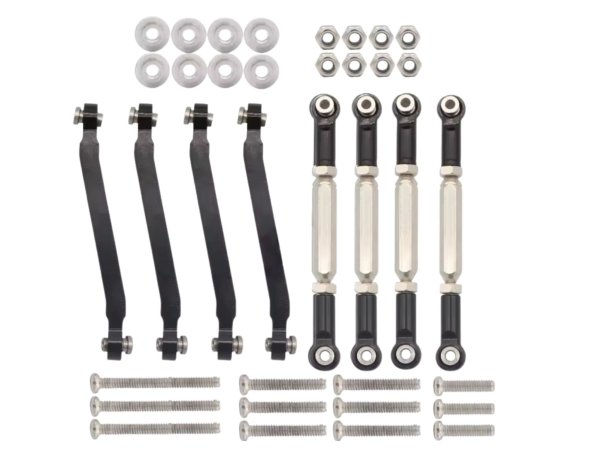 画像1: メタル アームリンクセット(ブラック) 1/16 RC (1)