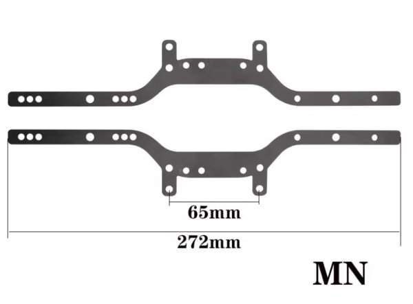 画像1: メタル シャーシフレーム レール 1/12 RC(MN) (1)