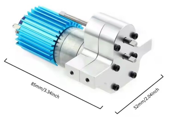 画像1: メタルギアボックス 370モーター（シルバー）ＷPL ＭN (1)