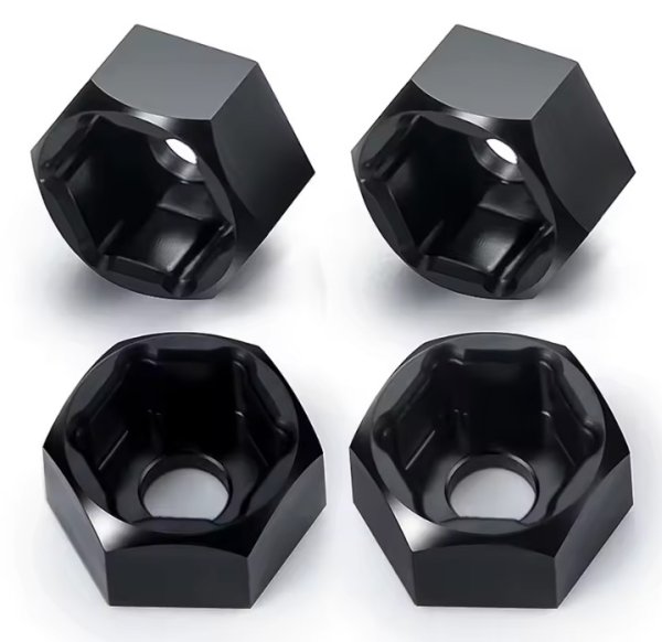 画像1: WPL ホイールハブアダプター BK（4mm）1/16 RC (1)