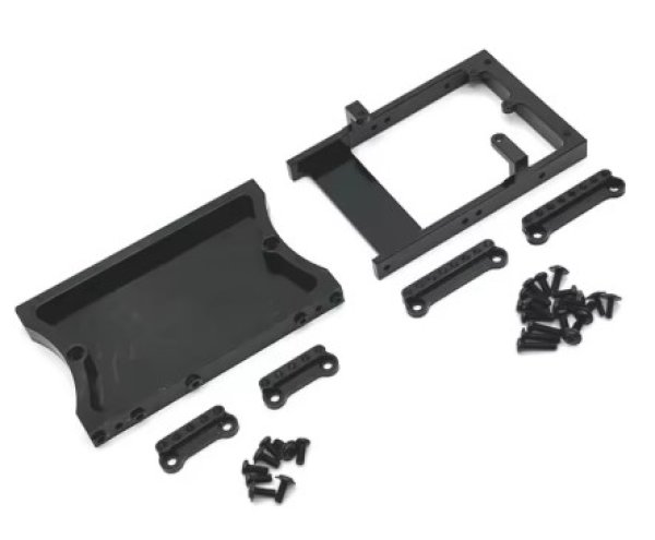 画像1: メタルシャーシプレート(ブラック) (1)