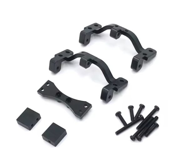 画像1: メタルサーボマウント ブラック WPL (1)