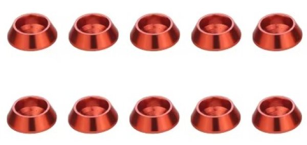 画像1: ネジワッシャー10個セット(レッド) (1)