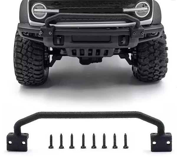 画像1: カーボンファイバーフロントバンパー 1/18 RC TRX4M (1)