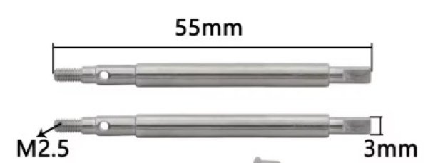 画像2: ステンレス トランスミッションシャフト  リア(SV)   1/18RC (2)