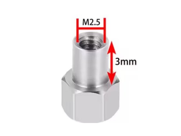 画像1: 1/18 ステンレス ロングホイールナット Ｍ2.5（3mm）1/18 ＲC  (1)
