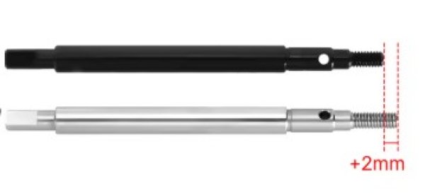 画像2: ステンレス トランスミッションシャフト(+2mm) リア(SV) (2)