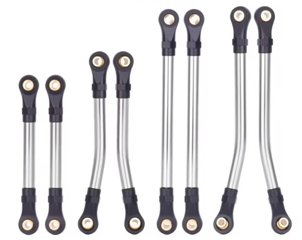 画像2: ステンレス リンクセット 1/18RC TRXー4M ブロンコ ディフェンダー (2)