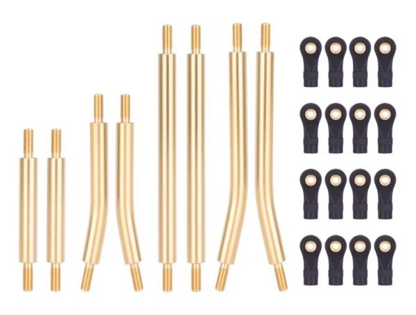 画像1: 真鍮 高クリアランスリンクセット 1/18RC TRXー4M ブロンコ ディフェンダー (1)