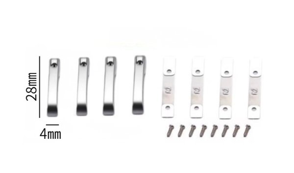 画像1: 1/10　ドアハンドルヒンジ　シルバー　2021ブロンコ用 (1)