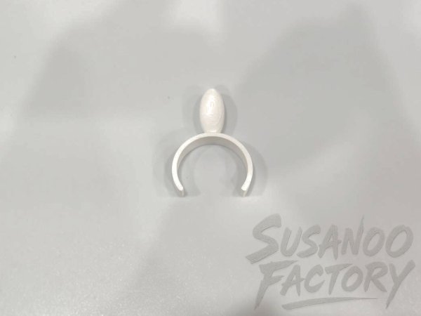 画像2: 30mmしっぽ  白 (2)