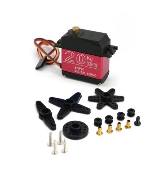 画像1: 20kg(180度)　防水デジタルサーボ　高トルクメタルギア　1/10RC (1)