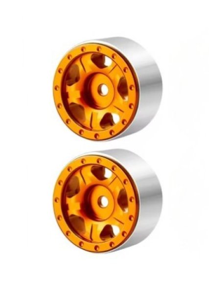 画像1: 1/18RC　1.0　メタルビードロックホイールリム(2個)　 (1)