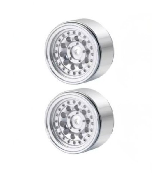 画像1: 1/18RC　1.0　メタルホイールリム(2個)　No.9　シルバー (1)