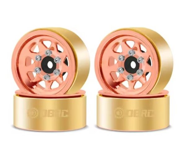 画像1: 1/18RC　1.0　ビードロックホイールリム　4個　ローズゴールド (1)