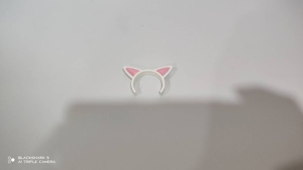 画像5: 30mm猫耳カチューシャ 白ピンク (5)