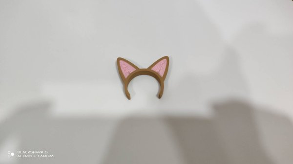 画像4: 30mm猫耳カチューシャ 茶ピンク (4)