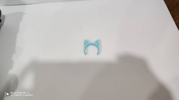 画像1: 30mm猫耳カチューシャ 水色 (1)