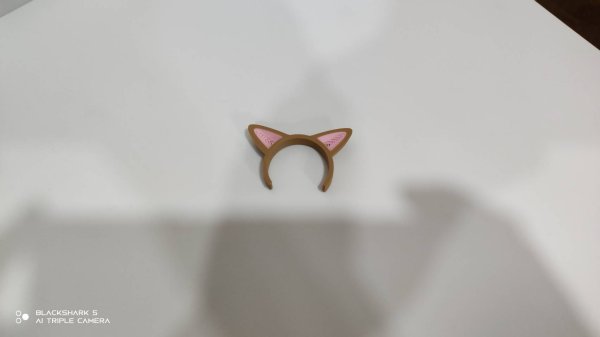 画像5: 30mm猫耳カチューシャ 茶ピンク (5)