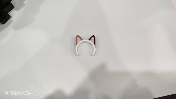 画像1: 30mm猫耳カチューシャ 三毛猫 (1)