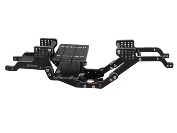 画像1: 1/18RC カーボンシャーシキット 真鍮スキットプレート付 (1)