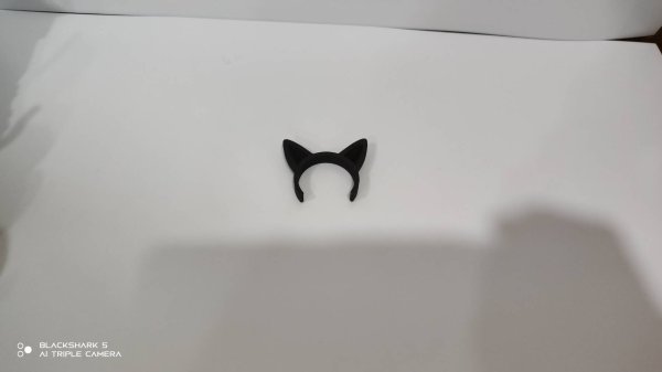 画像4: 30mm猫耳カチューシャ 黒 (4)