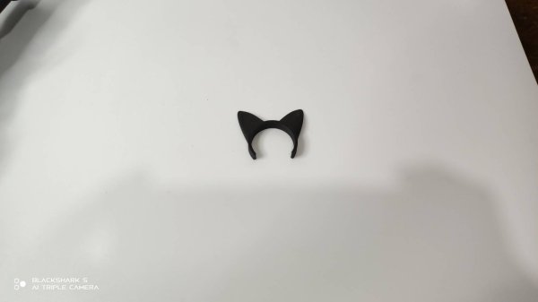 画像3: 30mm猫耳カチューシャ 黒 (3)