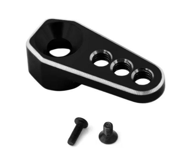 画像1: 1/18RC アルミ25歯サーボ ステアリング アーム ブラック (1)