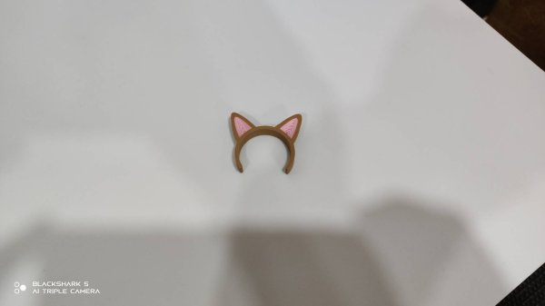 画像3: 30mm猫耳カチューシャ 茶ピンク (3)