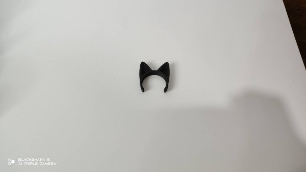 画像2: 30mm猫耳カチューシャ 黒 (2)