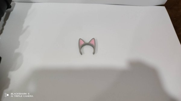 画像2: 30mm猫耳カチューシャ グレーピンク (2)