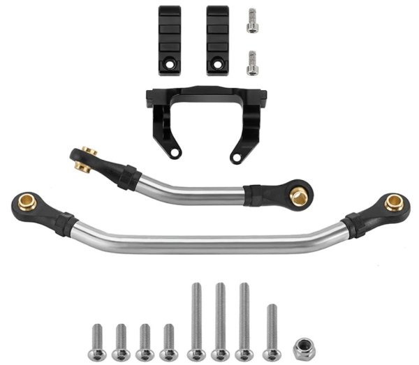 画像1: レイダウン サーボマウント ステアリングリンク付 ストック長アクスル用 (1)