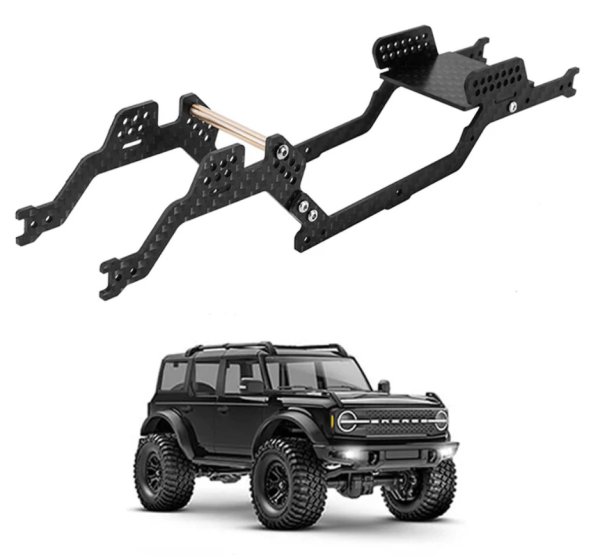 画像1: INJORA LCGカーボンファイバーシャーシキットフレーム 1/18 TRX4M ブロンコ用 4M-38 (1)