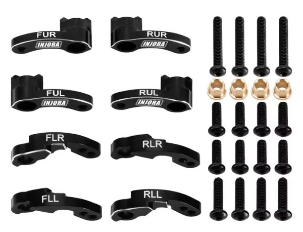 画像1: INJORA CNCアルミショックフレックスブレード 1/18 RCクローラーTRX4Mアップグレード用 4M-33 (1)