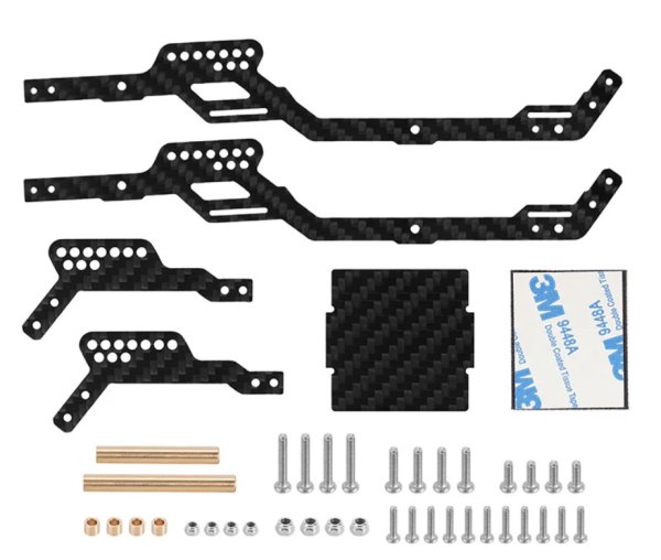 画像2: INJORA LCG カーボンファイバーシャーシキット 1/18 TRX4M ハイトレイル K10 F150用 4M-76 (2)