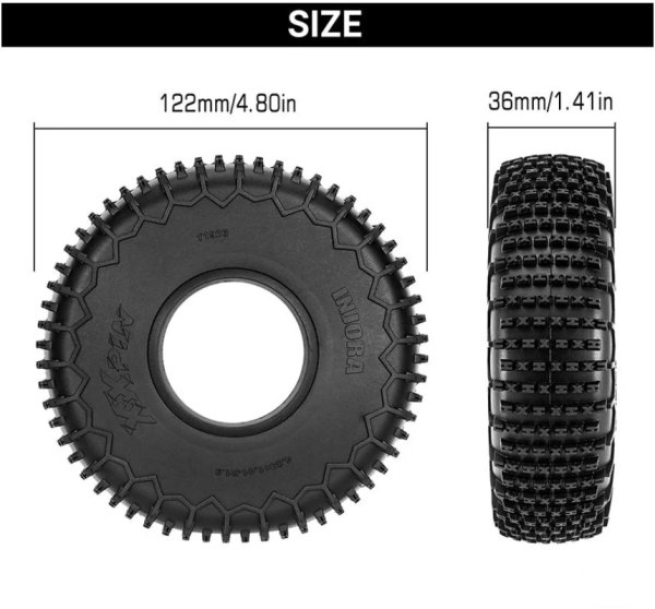 画像2: INJORA S5 XHX  Pin 1.9in タイヤ (2)
