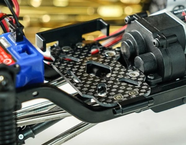 画像2: INJORA カーボンファイバー&アルミバッテリートレイ 1/18 TRX4M 4M-78 (2)