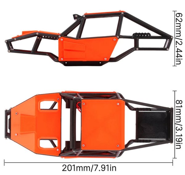 画像2: INJORA タランチュラ・ナイロンバギーボディ 1/18 TRX4M 用 4M-53OG (2)