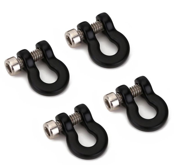 画像1: INJORA  Dリン牽引フック グ メタルアクセサリー アップグレード 1/10 RCクローラーカー  SCX24-57BK (1)