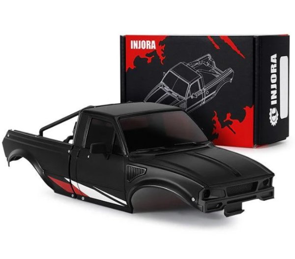 画像1: INJORA ピックアップ ハード ボディ グレー 1/18 TRX4M ディフェンダー・ブロンコ用 IR60-BK (1)
