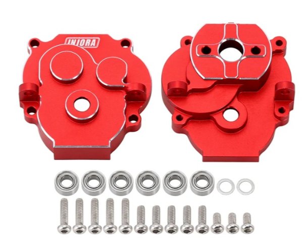 画像1: INJORA CNCアルミニウムトランスミッションハウジング(ベアリング付き)1/18 TRX4M 4M-51RD (1)