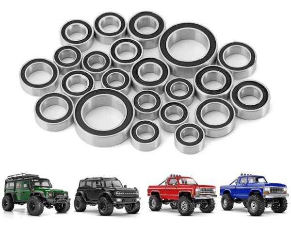 画像1: INJORA 密封鋼製ベアリングキット(22個) 1/18 TRX4M用 4M-03BK (1)