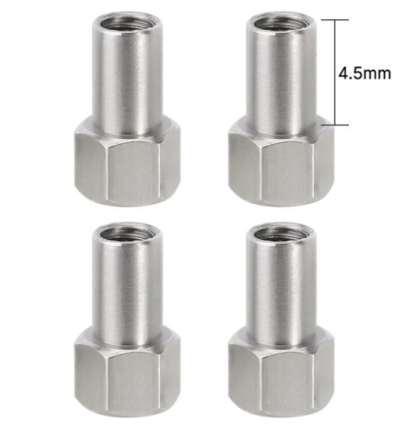 画像1: INJORA 4PCS 4.5mm M2.5 ロングナット 1/18 TRX4M 用 WH-23-4 (1)