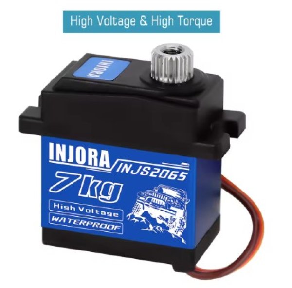 画像1: INJORA INJS2065 7kg 2065 デジタルサーボ 防水 高電圧 サブマイクロサーボ 1/10 RCクローラーカー SCX10 III TRX4 TRX6用 (1)