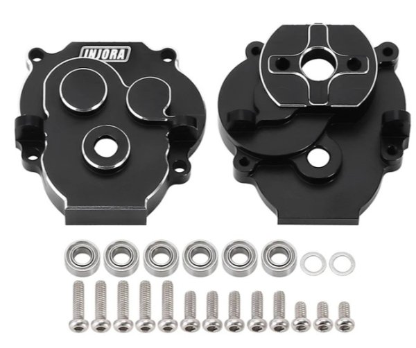 画像1: INJORA CNCアルミニウムトランスミッションハウジング(ベアリング付き)1/18 TRX4M 4M-51BK (1)