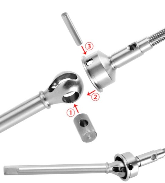 画像2: INJORA +2mmねじステンレス製アクスルシャフト純正長TRX4Mアクスル用 4M-09F (2)
