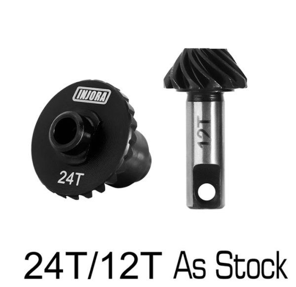 画像1: INJORA オーバードライブアンダードライブ合金鋼ヘリカルギア（24T＆12T） 1/18 TRX4M用4M-10-24T (1)