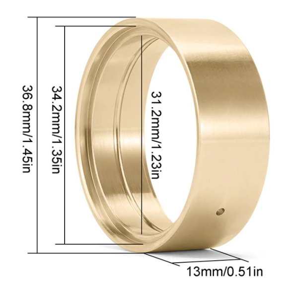 画像2: INJORA 27g/pcs INJORA 1.3インチホイール用真鍮製内輪 YQW-1302 (2)
