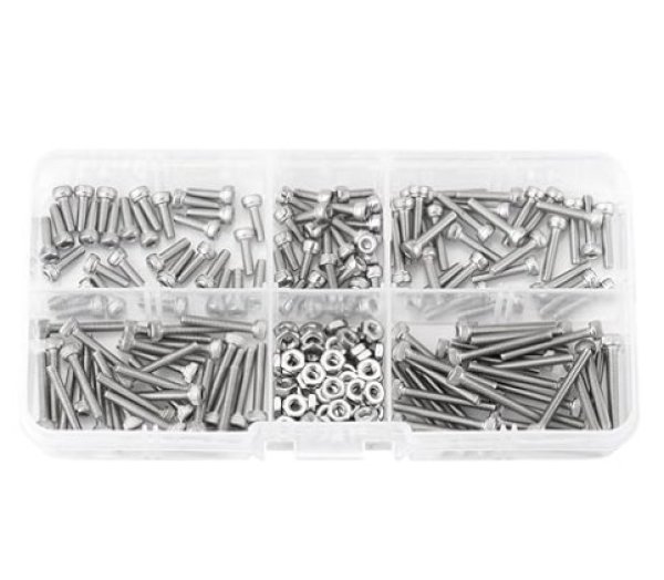 画像1: M2.5ネジセット 六角穴付きボルト 多用途 六角穴付きボルトネジ 収納ケース付き 210pcs (1)